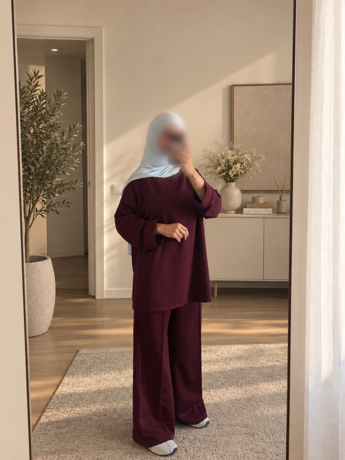 Ensemble Jogging Noa couleur prune de la marque Imraa
