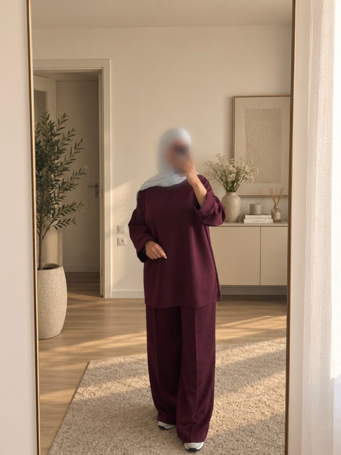 Ensemble Jogging Noa couleur prune de la marque Imraa