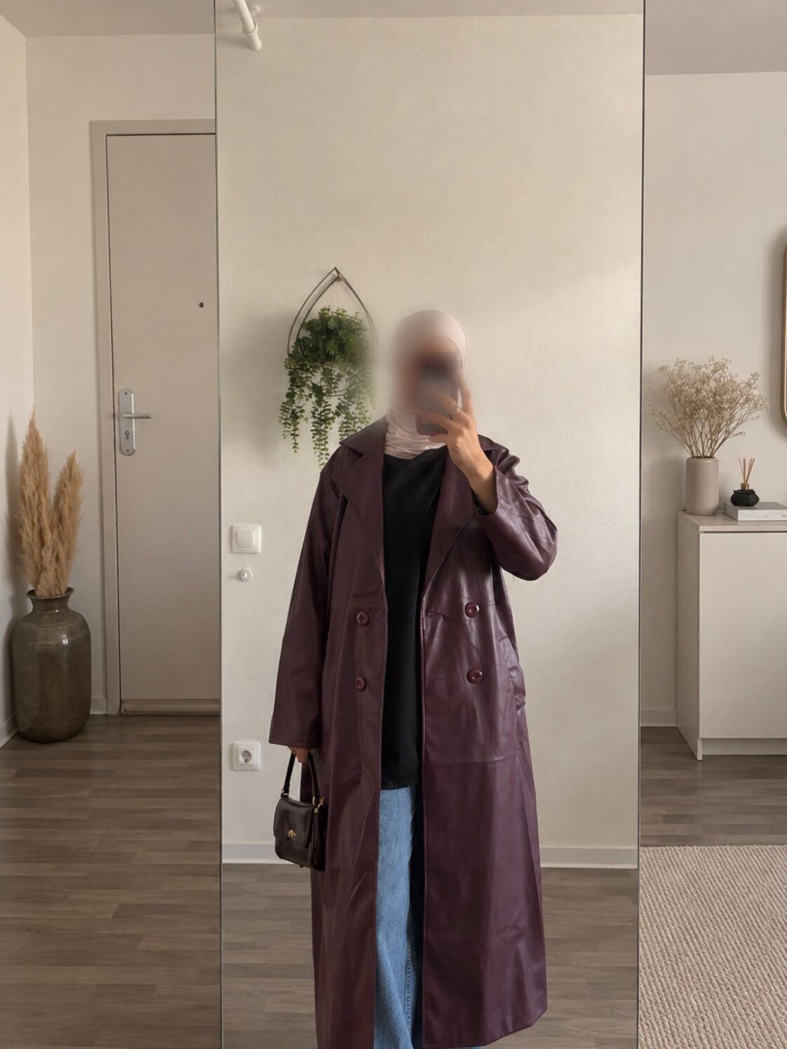 Trench Mila couleur prune de la marque Imraa