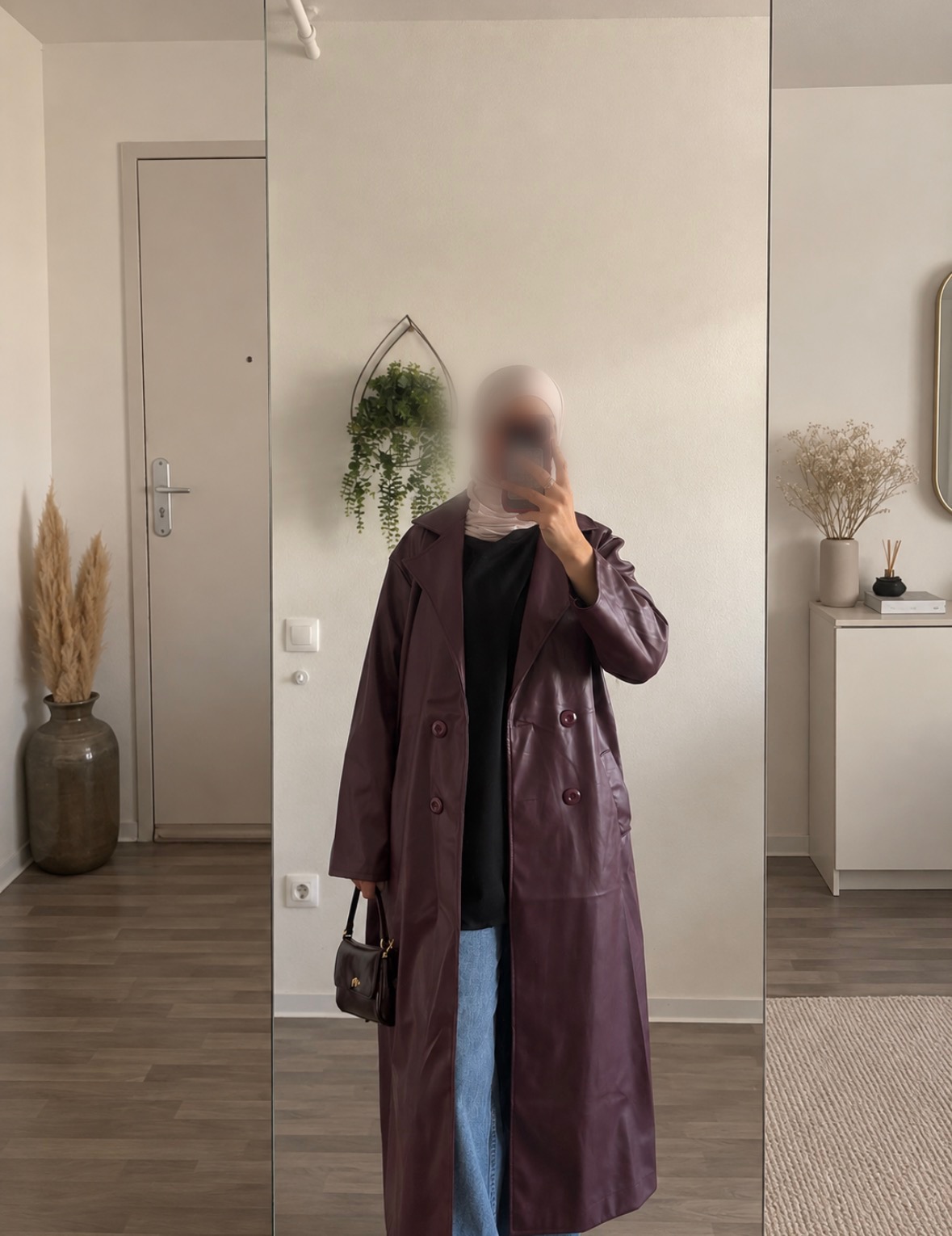Trench Mila couleur prune de la marque Imraa