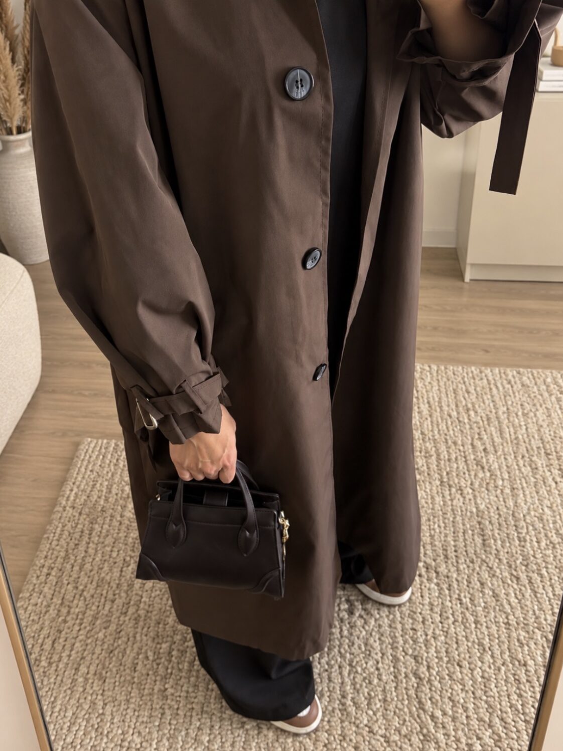 Trench Sienna couleur marron de la marque Imraa